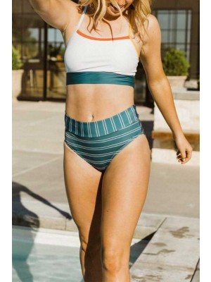 Atlantic Stripe Klassisches Midrise-Bikini-Set