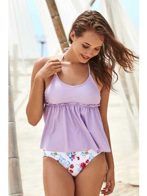 Helllila Halter Tankini Set