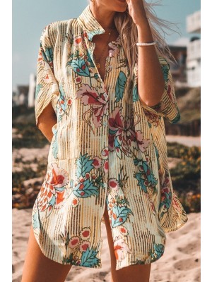 Blumendruck Knopf Cover Up