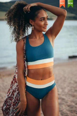Laguna Crop-Bikini-Set mit Rückenausschnitt