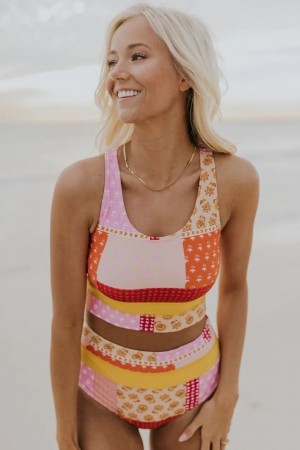 Sommer-Cut-Back-Crop-Bikini-Set