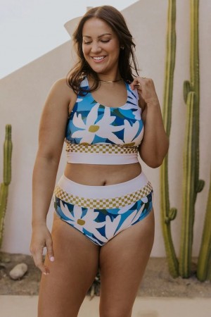 Bloomington Crop-Bikini-Set mit Rückenausschnitt
