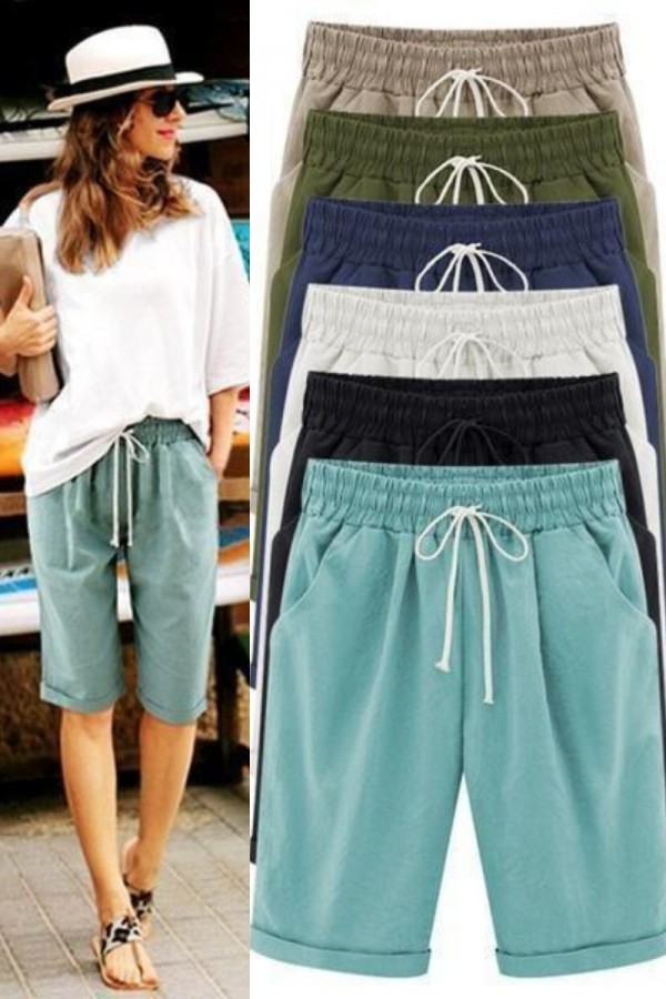 lässige Shorts Mit Plus-grösse-taschen