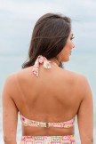 Gossip On Deck In Cabo Crochet Multi Cplor Halter Bikini