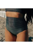 Black Dash High Waist Bikini Set