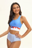 MultiColored Cut Back Bikini Set