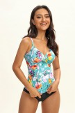 Bright Color Twist Tankini Set
