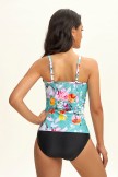 Bright Color Twist Tankini Set