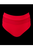 Red Patchwork Crop Bikini Set