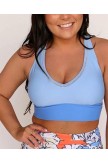 Blue Point Break Crop Bikini Set