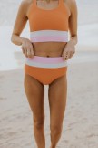 Madi Textured Color Block Bikini Set
