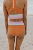 Madi Textured Color Block Bikini Set