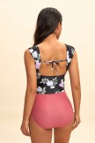 Floral Print Thick Strap Tankini Set