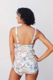 Floral VNeck One Piece Swimsuit