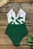 Banana Leaf Cute TwistFront One Piece Swimsuit