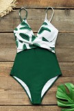 Banana Leaf Cute TwistFront One Piece Swimsuit